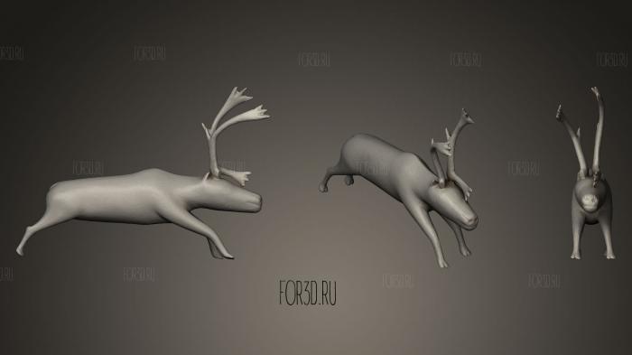 Deer stl model for CNC
